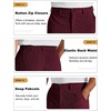image:imageCOOFANDY Mens Corduroy Pant Straight Fit Flat Front Casual Dress SlacksMaroon