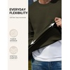 image:imageCOOFANDY Mens Crewneck Sweatshirts Fleece Pullover Thermal Casual ShirtArmy Green