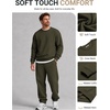 image:imageCOOFANDY Mens Crewneck Sweatshirts Fleece Pullover Thermal Casual ShirtArmy Green