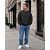 image:imageCOOFANDY Mens Crewneck Sweatshirts Fleece Pullover Thermal Casual ShirtBlack