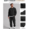 image:imageCOOFANDY Mens Crewneck Sweatshirts Fleece Pullover Thermal Casual ShirtBlack