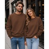 image:imageCOOFANDY Mens Crewneck Sweatshirts Fleece Pullover Thermal Casual ShirtBrown