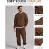 image:imageCOOFANDY Mens Crewneck Sweatshirts Fleece Pullover Thermal Casual ShirtBrown