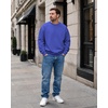 image:imageCOOFANDY Mens Crewneck Sweatshirts Fleece Pullover Thermal Casual ShirtDark Blue