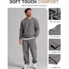 image:imageCOOFANDY Mens Crewneck Sweatshirts Fleece Pullover Thermal Casual ShirtDark Gray