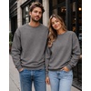 image:imageCOOFANDY Mens Crewneck Sweatshirts Fleece Pullover Thermal Casual ShirtDark Gray