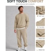 image:imageCOOFANDY Mens Crewneck Sweatshirts Fleece Pullover Thermal Casual ShirtKhaki