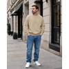 image:imageCOOFANDY Mens Crewneck Sweatshirts Fleece Pullover Thermal Casual ShirtKhaki