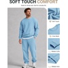 image:imageCOOFANDY Mens Crewneck Sweatshirts Fleece Pullover Thermal Casual ShirtLight Blue