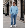 image:imageCOOFANDY Mens Crewneck Sweatshirts Fleece Pullover Thermal Casual ShirtLight Blue