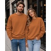 image:imageCOOFANDY Mens Crewneck Sweatshirts Fleece Pullover Thermal Casual ShirtLight Brown