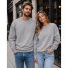 image:imageCOOFANDY Mens Crewneck Sweatshirts Fleece Pullover Thermal Casual ShirtLight Gray