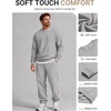 image:imageCOOFANDY Mens Crewneck Sweatshirts Fleece Pullover Thermal Casual ShirtLight Gray