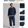 image:imageCOOFANDY Mens Crewneck Sweatshirts Fleece Pullover Thermal Casual ShirtNavy Blue