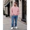 image:imageCOOFANDY Mens Crewneck Sweatshirts Fleece Pullover Thermal Casual ShirtPink