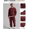 image:imageCOOFANDY Mens Crewneck Sweatshirts Fleece Pullover Thermal Casual ShirtRed