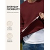 image:imageCOOFANDY Mens Crewneck Sweatshirts Fleece Pullover Thermal Casual ShirtRed