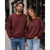 image:imageCOOFANDY Mens Crewneck Sweatshirts Fleece Pullover Thermal Casual ShirtRed