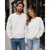 image:imageCOOFANDY Mens Crewneck Sweatshirts Fleece Pullover Thermal Casual ShirtWhite