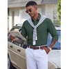 image:imageCOOFANDY Mens Dress Shirt Long Sleeve Wrinkle Free Casual Button Down ShirtArmy Green
