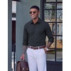 image:imageCOOFANDY Mens Dress Shirt Long Sleeve Wrinkle Free Casual Button Down ShirtBlack Polka Dots