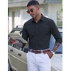 image:imageCOOFANDY Mens Dress Shirt Long Sleeve Wrinkle Free Casual Button Down ShirtBlack Polka Dots