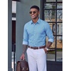 image:imageCOOFANDY Mens Dress Shirt Long Sleeve Wrinkle Free Casual Button Down ShirtBluewhite Star