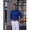 image:imageCOOFANDY Mens Dress Shirt Long Sleeve Wrinkle Free Casual Button Down ShirtDark Blue