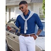 image:imageCOOFANDY Mens Dress Shirt Long Sleeve Wrinkle Free Casual Button Down ShirtDark Blue