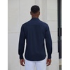 image:imageCOOFANDY Mens Dress Shirt Long Sleeve Wrinkle Free Casual Button Down ShirtNavy Blue