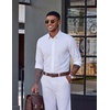 image:imageCOOFANDY Mens Dress Shirt Long Sleeve Wrinkle Free Casual Button Down ShirtWhite