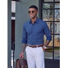 image:imageCOOFANDY Mens Dress Shirt Long Sleeve Wrinkle Free Casual Button Down ShirtWhite Blue Square
