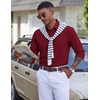 image:imageCOOFANDY Mens Dress Shirt Long Sleeve Wrinkle Free Casual Button Down ShirtWine Red