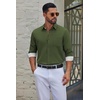 image:imageCOOFANDY Mens Dress Shirts Stretch Long Sleeve Casual Button Down ShirtsArmy Green