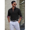 image:imageCOOFANDY Mens Dress Shirts Stretch Long Sleeve Casual Button Down ShirtsBlack