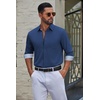 image:imageCOOFANDY Mens Dress Shirts Stretch Long Sleeve Casual Button Down ShirtsBlue