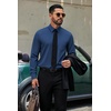 image:imageCOOFANDY Mens Dress Shirts Stretch Long Sleeve Casual Button Down ShirtsBlue