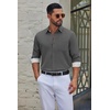 image:imageCOOFANDY Mens Dress Shirts Stretch Long Sleeve Casual Button Down ShirtsDark Grey