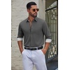 image:imageCOOFANDY Mens Dress Shirts Stretch Long Sleeve Casual Button Down ShirtsDark Grey