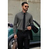 image:imageCOOFANDY Mens Dress Shirts Stretch Long Sleeve Casual Button Down ShirtsDark Grey