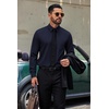 image:imageCOOFANDY Mens Dress Shirts Stretch Long Sleeve Casual Button Down ShirtsNavy Blue