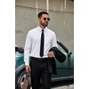 image:imageCOOFANDY Mens Dress Shirts Stretch Long Sleeve Casual Button Down ShirtsWhite  Blue