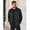 image:imageCOOFANDY Mens Flannel Shirts Long Sleeve Lightweight Plaid Shirt Casual Button Down Shirts JacketBlack Solid