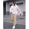 image:imageCOOFANDY Mens FleeceLined Sweatpants Loose Fit Joggers with PocketsBeige