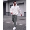 image:imageCOOFANDY Mens FleeceLined Sweatpants Loose Fit Joggers with PocketsDark Heather Grey