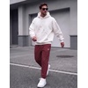 image:imageCOOFANDY Mens FleeceLined Sweatpants Loose Fit Joggers with PocketsDark Red