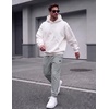 image:imageCOOFANDY Mens FleeceLined Sweatpants Loose Fit Joggers with PocketsLight Heather Grey