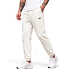 image:imageCOOFANDY Mens FleeceLined Sweatpants Loose Fit Joggers with PocketsWhite
