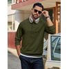 image:imageCOOFANDY Mens Hoodie Pullover Hooded Sweatshirt Casual Fashion Solid FallArmy Green