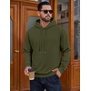 image:imageCOOFANDY Mens Hoodie Pullover Hooded Sweatshirt Casual Fashion Solid FallArmy Green